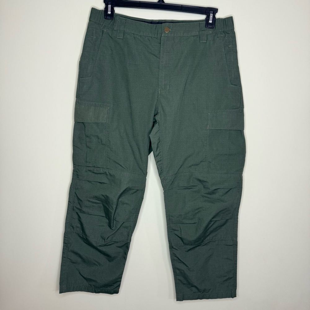 Vertx tactical‎ pants cargo green reinforced knee mens 36 x 30 ripstop workwear